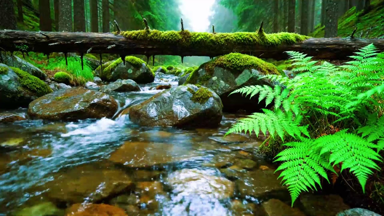 Relaxing Forest Sounds 🌿 Flowing Water & Gentle Birdsong for Deep Sleep