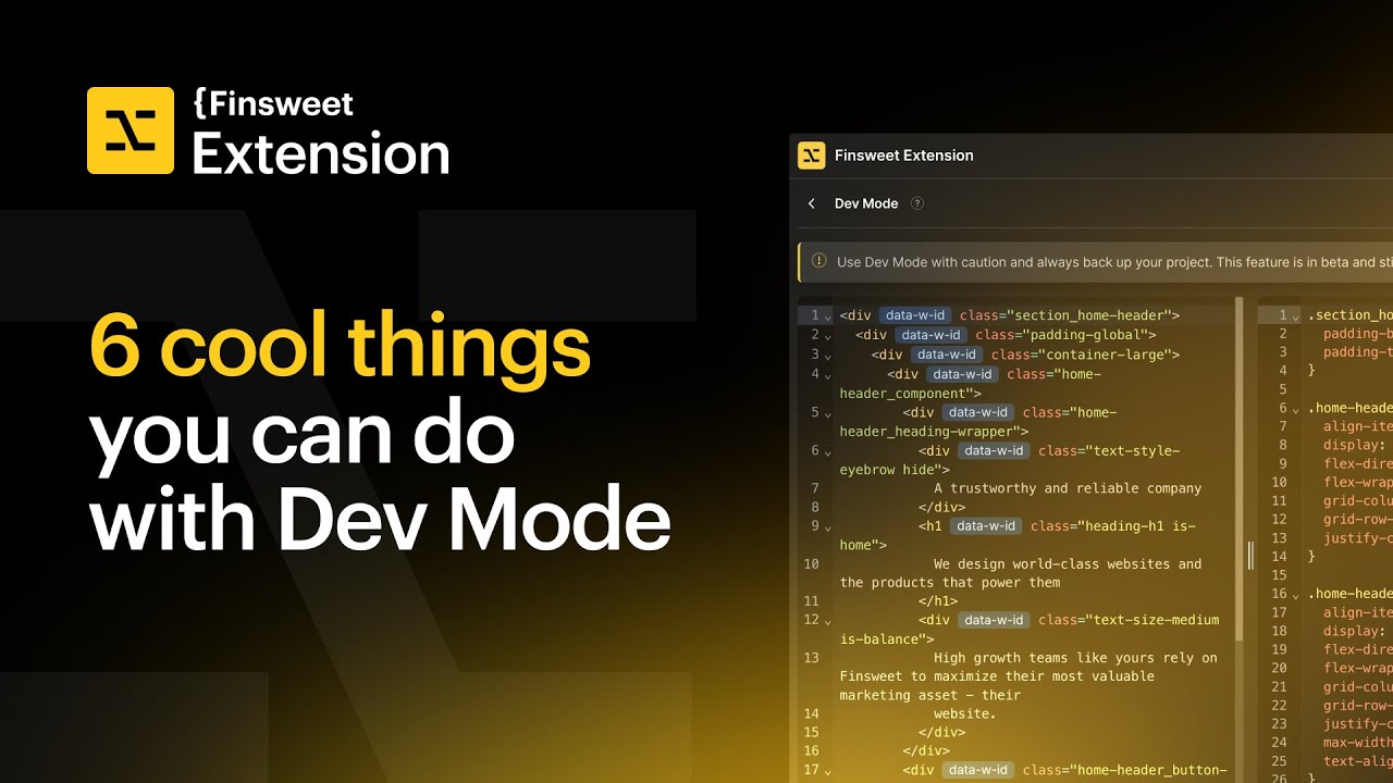 6 интересных вещей, которые можно сделать с помощью Dev Mode в Webflow