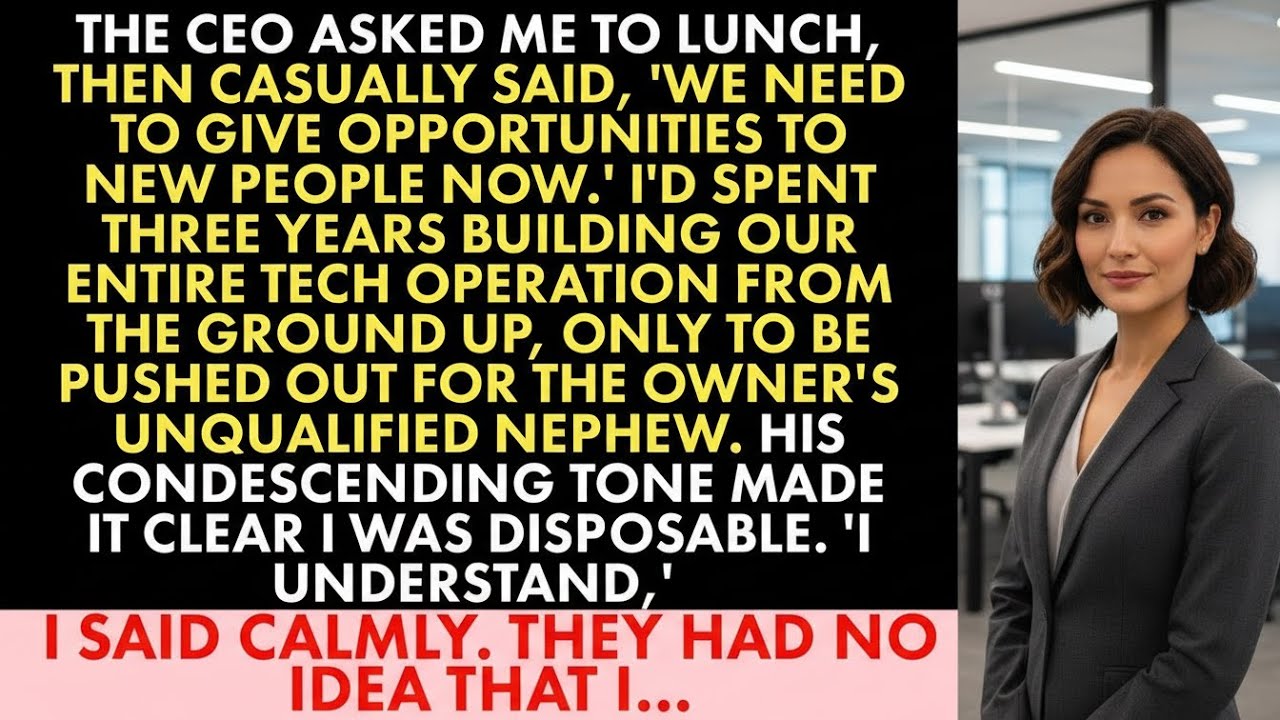 I Was Fired After 3 Years So the CEO’s Nephew Could Take My Job — They Had No Idea I Held the Keys