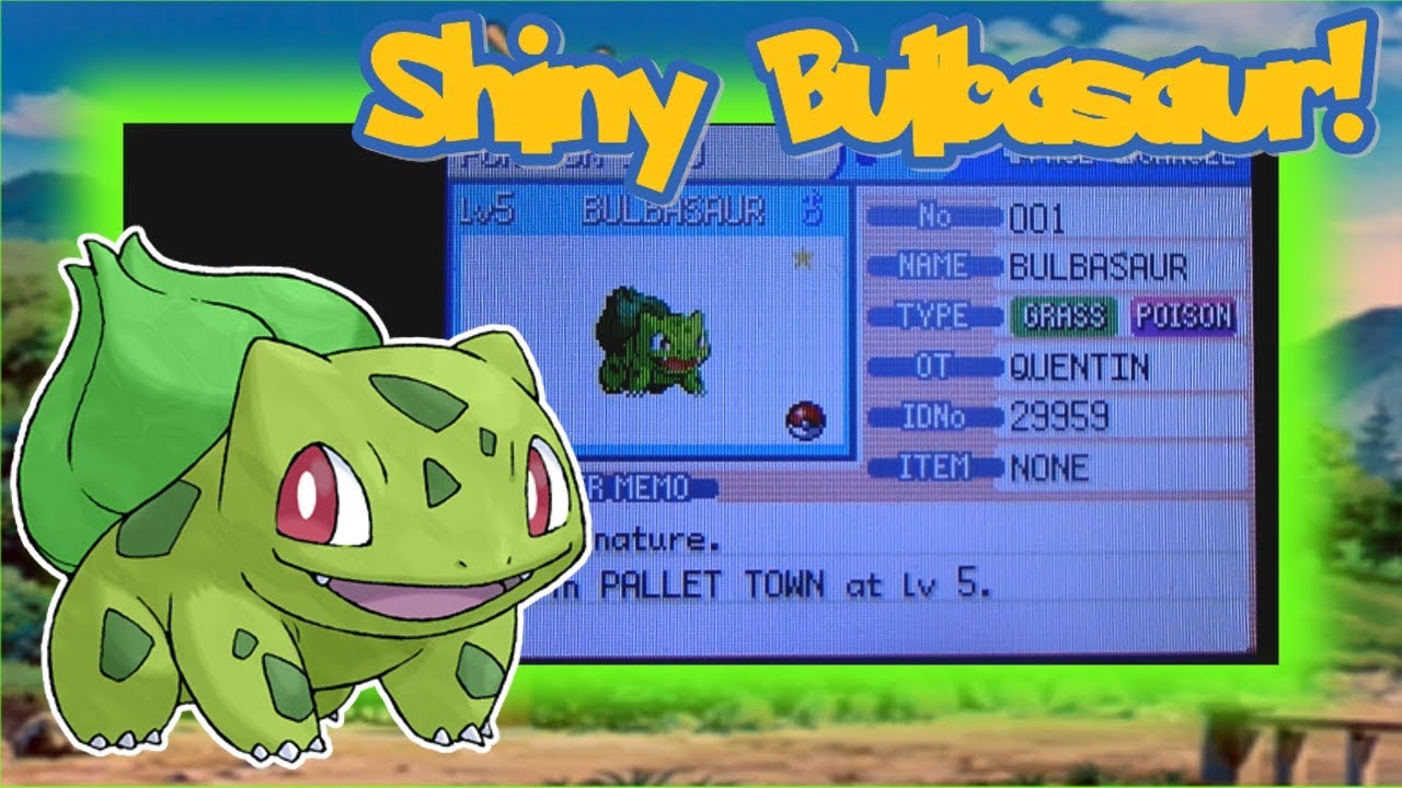 LIVE! - Shiny Bulbasaur after 7,081 SRs in LeafGreen! [BQ #1?]