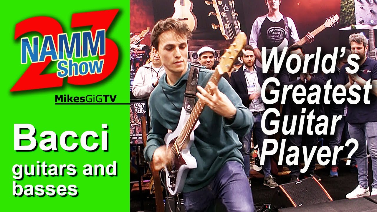 Matteo Mancuso at Bacci Guitars and Basses NAMM 2023 | MikesGigTV