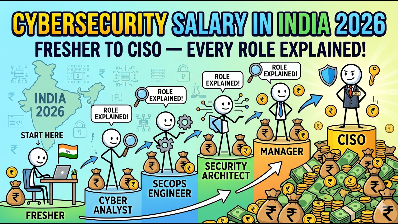 Cybersecurity salary in India 2026 &mdash; fresher to CISO, every role explained