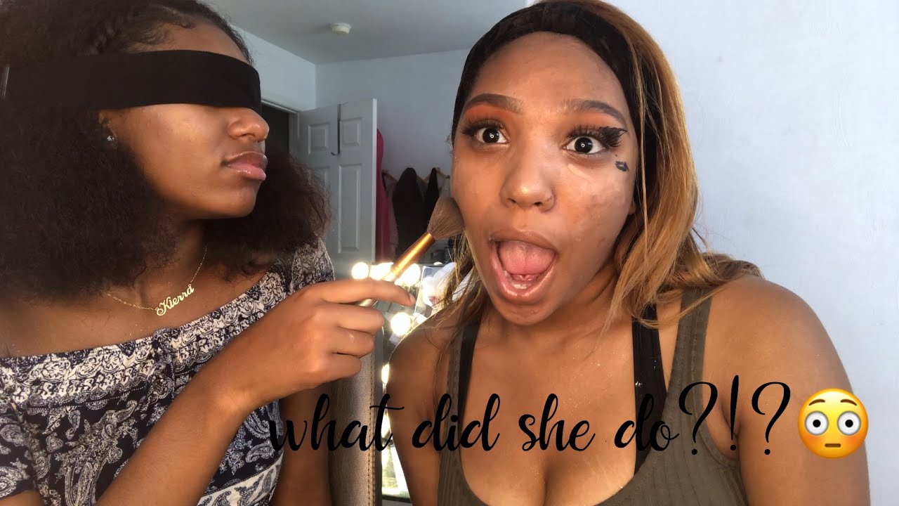 MY TWIN SISTER DID MY MAKEUP BLINDFOLDED CHALLENGE?!? |Kimoni Kouture