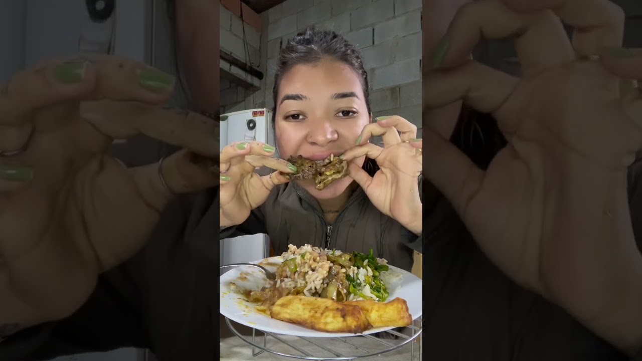 BIFE ACEBOLADO ARROZ FEIJÃO COUVE E MACAXEIRA FRITA ALMOÇO DE HOJE