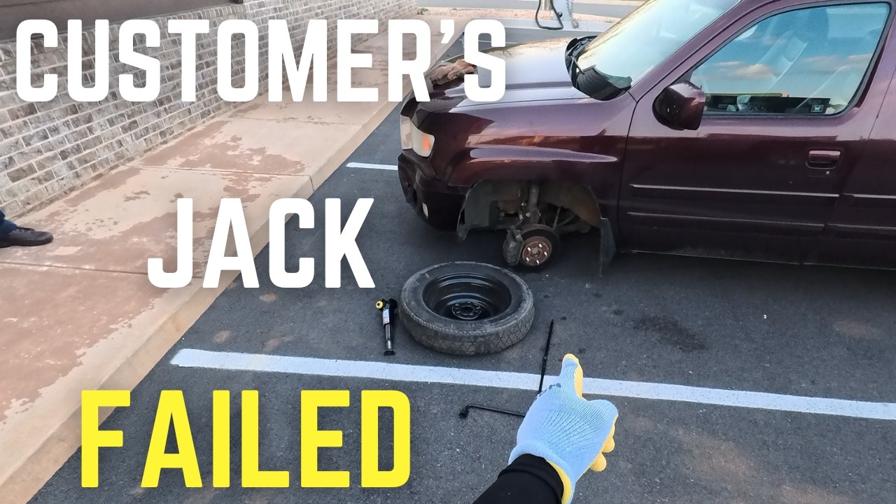 Customer's Honda Falls Off Jack | I Got Him Going In No Time