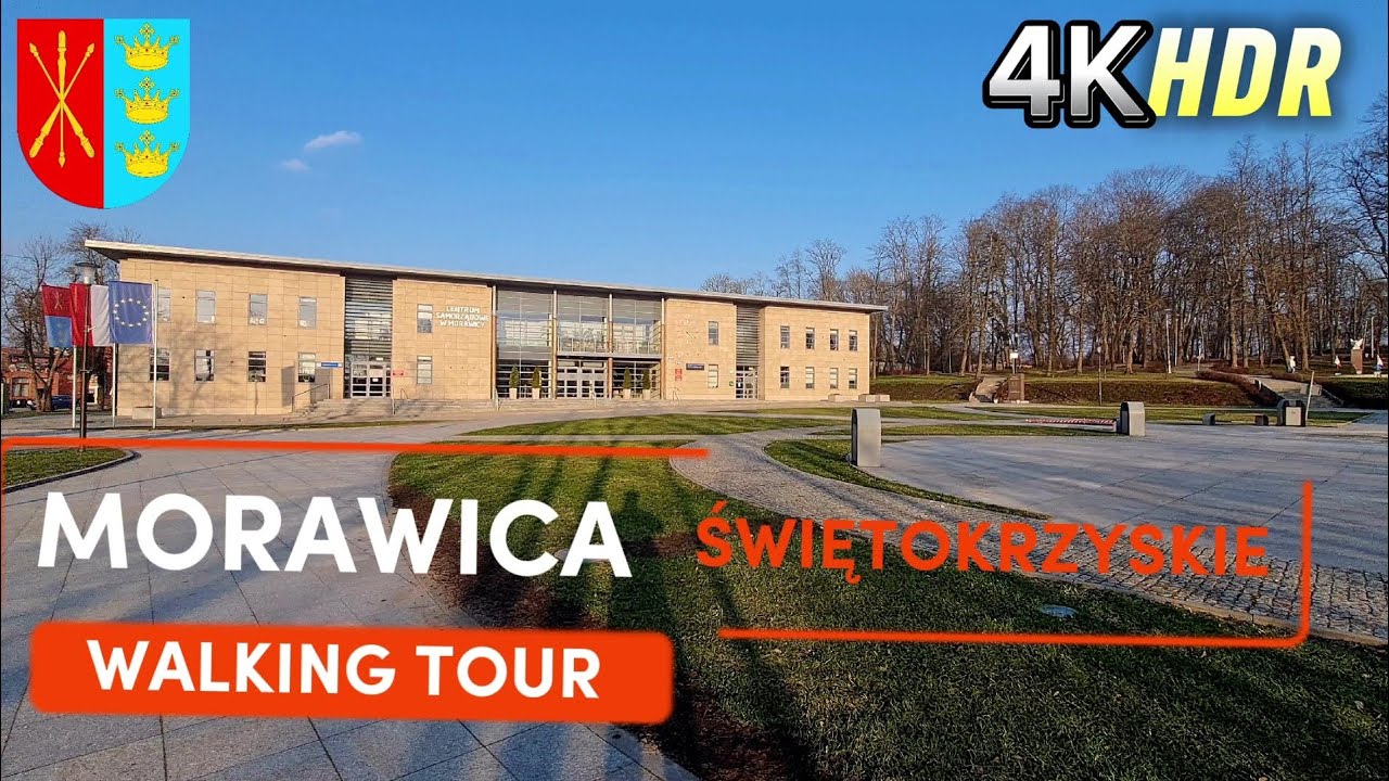 Morawica Świętokrzyskie Poland Walking Tour 4K Street Views 03.03.2024