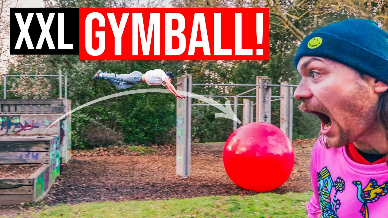 SPR&Uuml;NGE mit RIESIGEM Gymnastik-Ball! | Wilde FAILS & Buschspr&uuml;nge im Parkour Park!