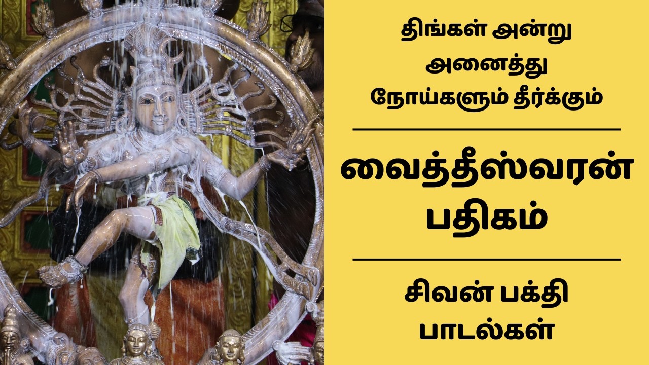 திங்கள் அன்று அனைத்து நோய்களும் தீர்க்கும் சிவன் பக்தி பாடல் வைத்தீஸ்வரன் பதிகம் | வெள்ளெருக்கரவம்