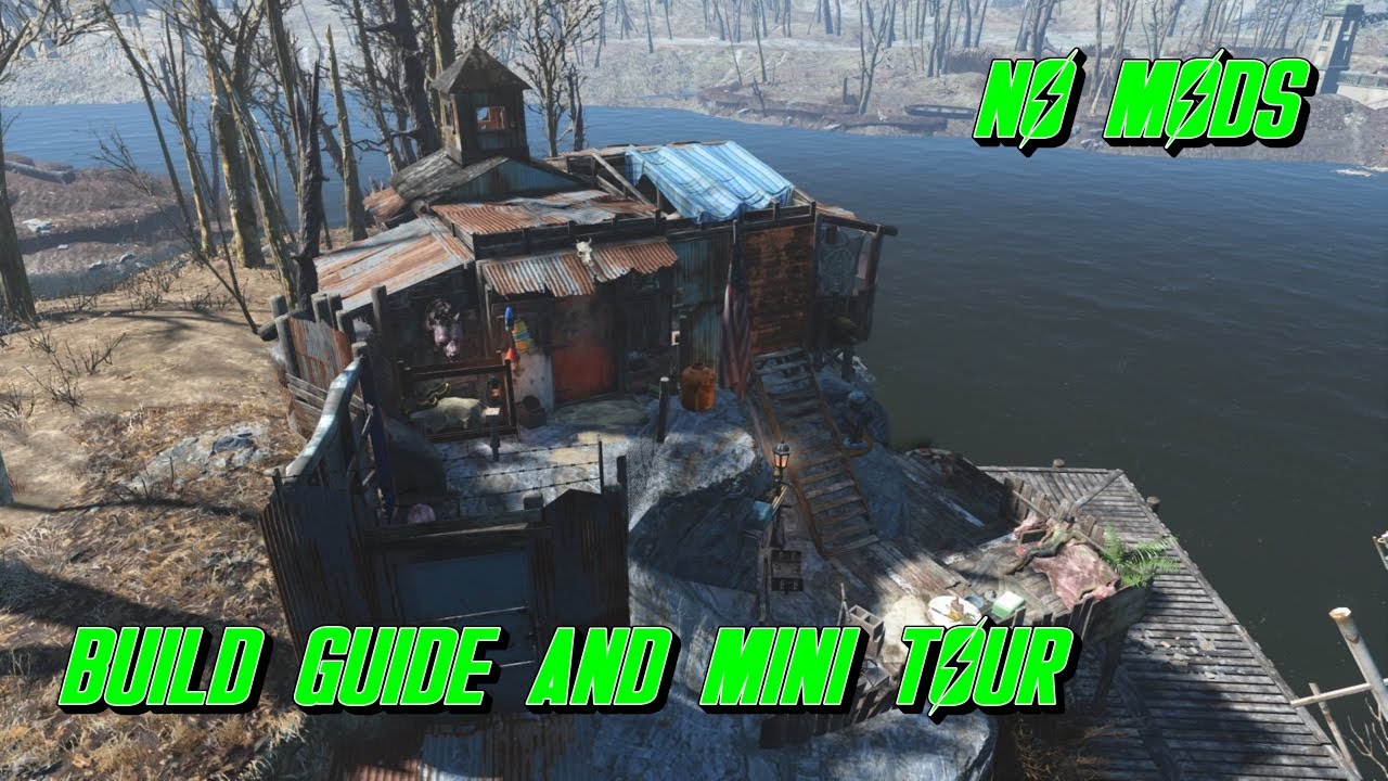 Hunters Cabin - 15 min build and tour (no mods) FALLOUT 4