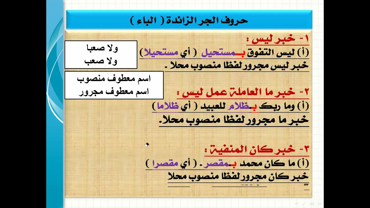 حروف الجر الزائدة | وحرف الجر الشبيه بالزائد رب | إعراب ما بعد رب