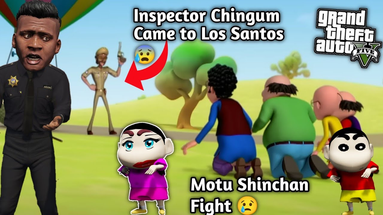 GTA 5: Inspector Chingum First Time Come To Meet Shinchan😍 & Arrest Motu 😰In Los Santos|Ps Gamester