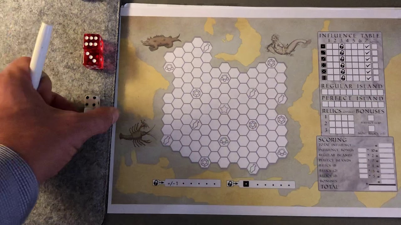 Islands of Atlantis Roll & Write Solo Play Through