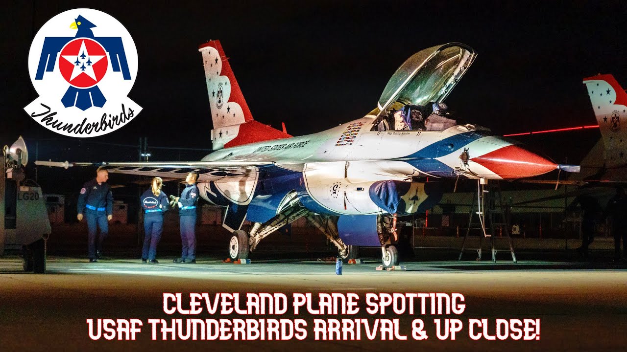 USAF THUNDERBIRDS Arrive at Cleveland Hopkins & Up Close! 2025 Cleveland National Air Show.
