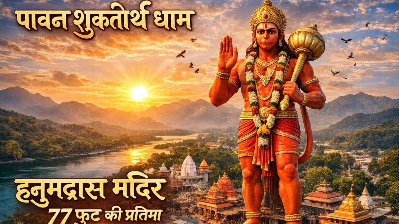 पावन शुकतीर्थ धाम का 77 फुट हनुमानदास मंदिर | 77 Feet Hanuman Temple Ganga | #hanumantemple 