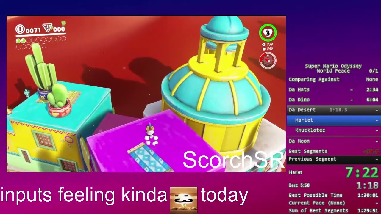 Super Mario Odyssey World Peace Speedrun in 1:28:56
