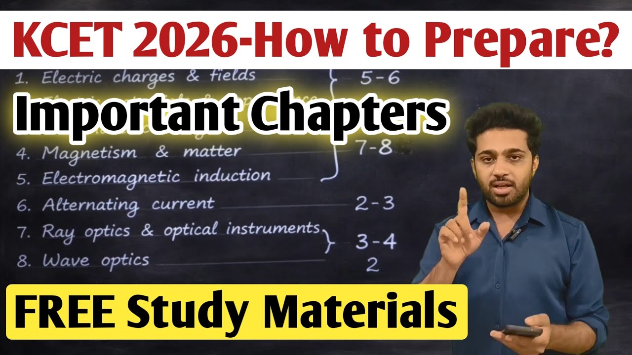 High Weightage Chapters | How to Start KCET 2026 Preparation? | Study Materials & Study Plan