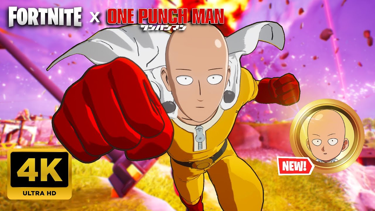 *NEW* SAITAMA 4K Gameplay | FORTNITE x ONE PUNCH MAN