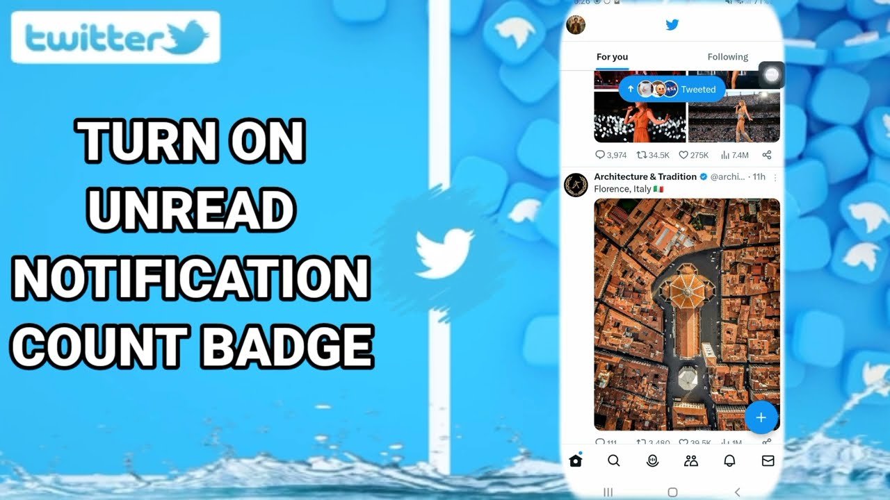 How To Turn On Unread Notifications Count Badge On Twitter App