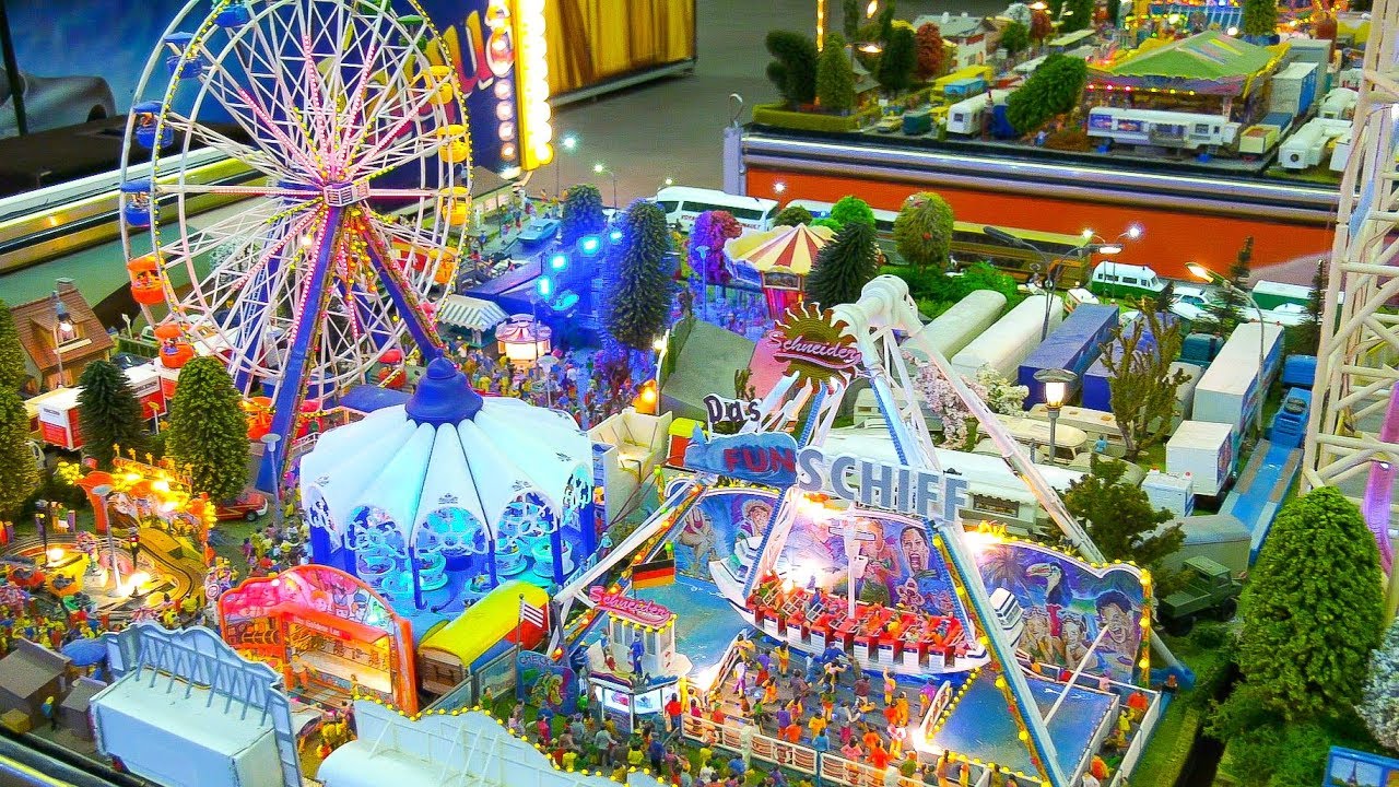 WORLD`S LARGEST MOBILE MODEL FUNFAIR INSTALLATION IN SCALE 1:87 / Fair Erfurt Germany 2019