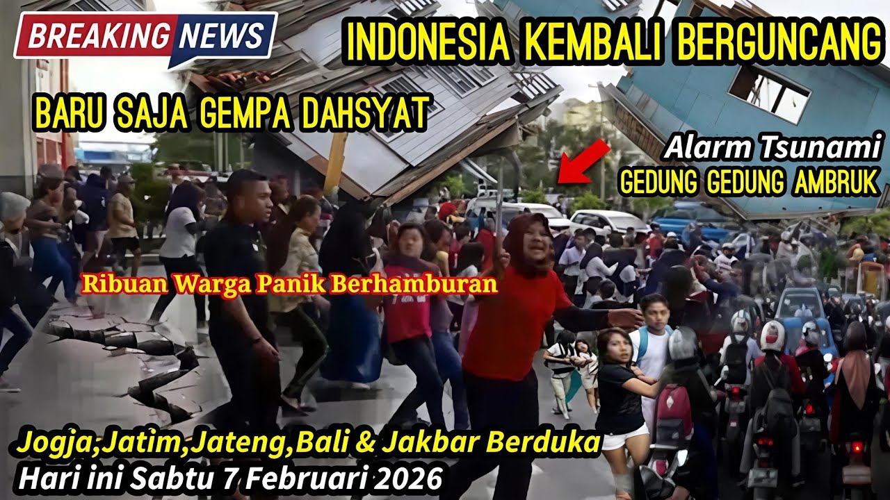 20 KOTA BERGUNCANG TOTAL || GEMPA DAHSYAT 6.5 & 6.4 INDONESIA HARI INI - 7 FEBRUARI 2026