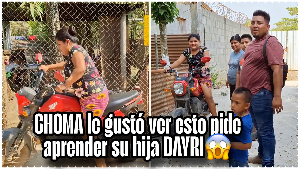 Entrando la noche CHOMA nos pide enseñarle a su hija a MANEJAR moto