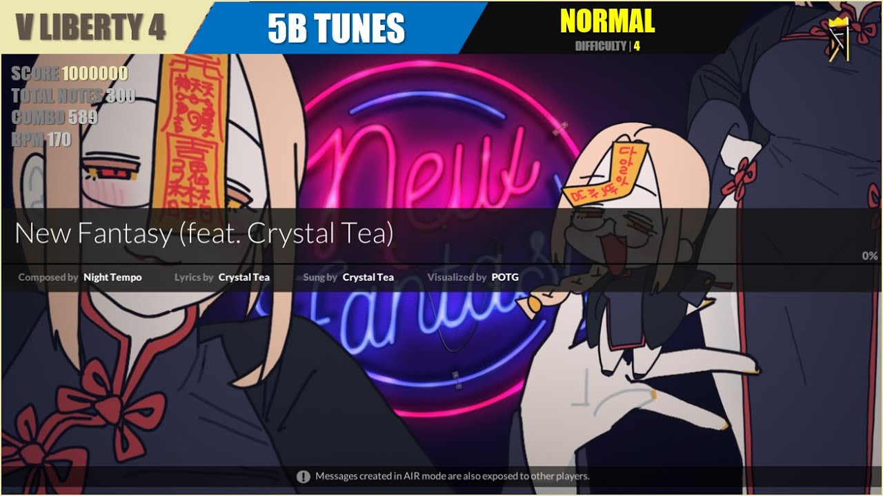 [DJMAX RESPECT V] New Fantasy (feat. Crystal Tea) (5B NORMAL 4) - V LIBERTY 4
