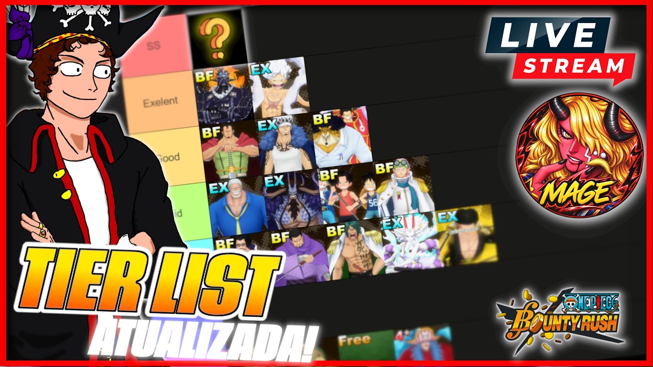 CRIANDO A TIER LIST SUPREMA DOS MELHORES PERSONAGENS DO ONE PIECE BOUNTY RUSH!ft. @MageOPBR