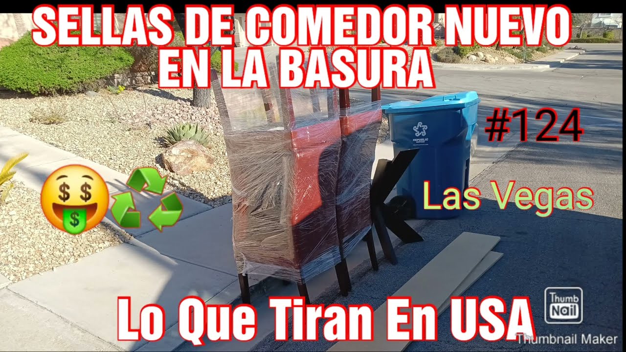 SILLAS DE COMEDOS NUEVAS EN LA BASURA #loquetiranenusa #lasvegas