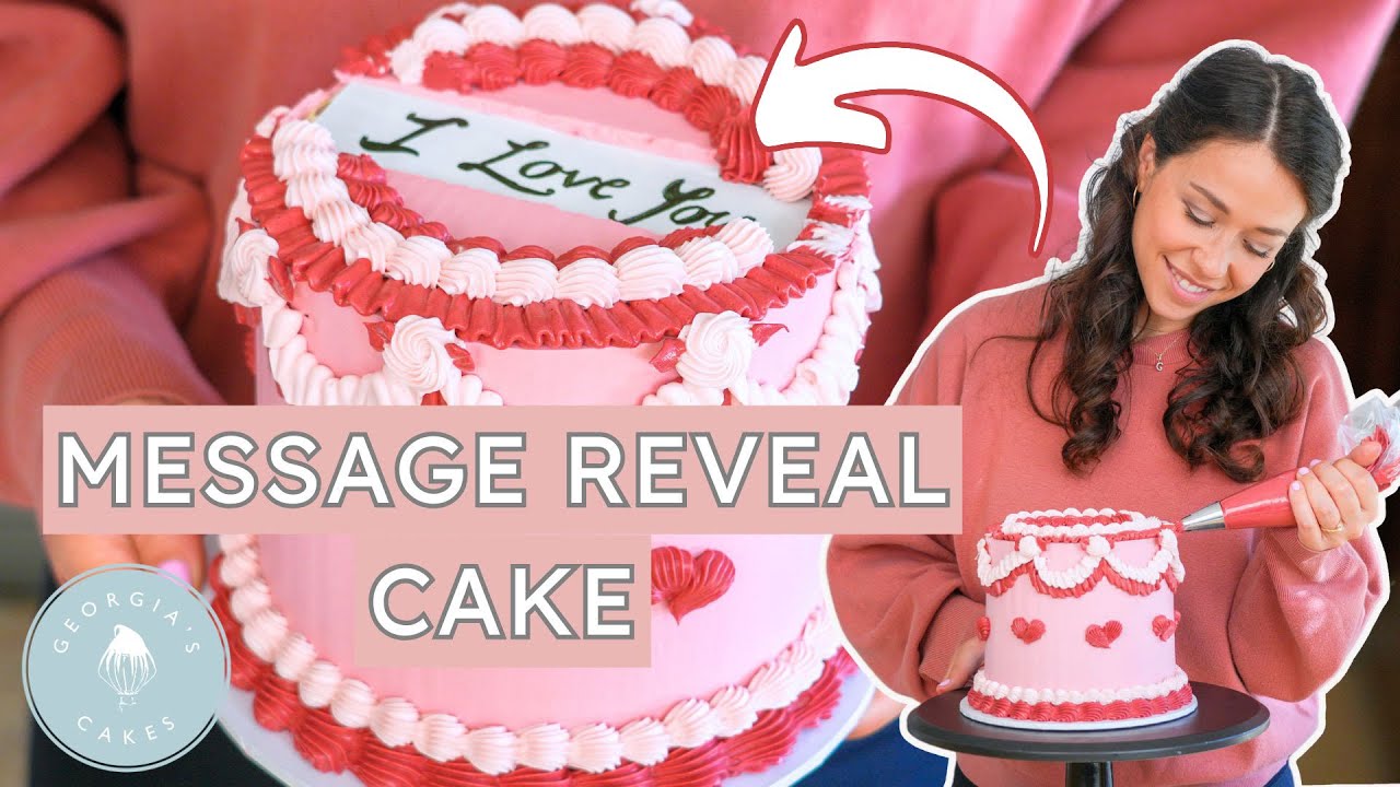 Hidden Message Reveal Cake Tutorial | Georgia's Cakes