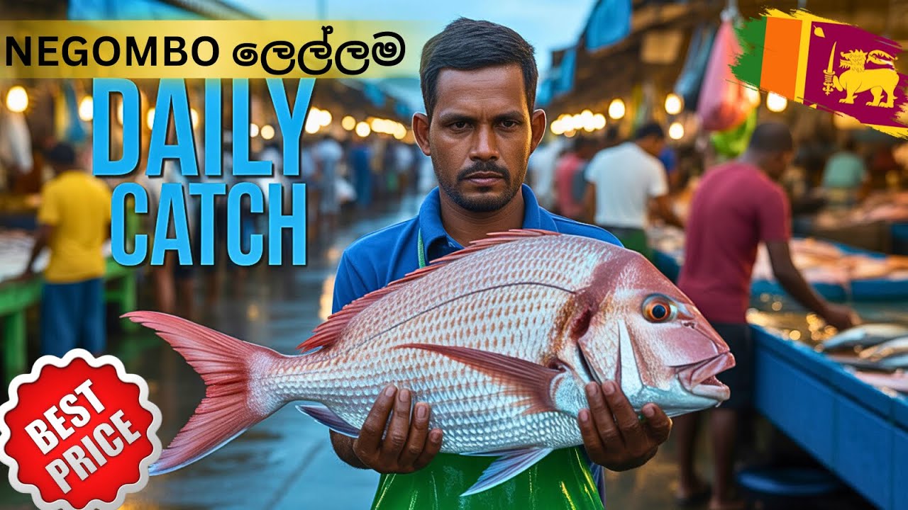 මීගමු ලෙල්ලම | Negombo Fresh Fish Market-Sri Lanka|කරවල වාඩිය| Lowest Price|Daily Catch|Fish cutting