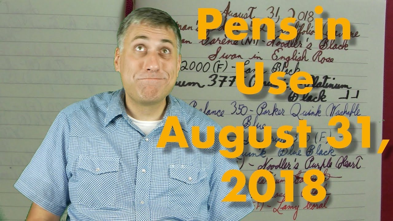 Pens in Use - August 31, 2018