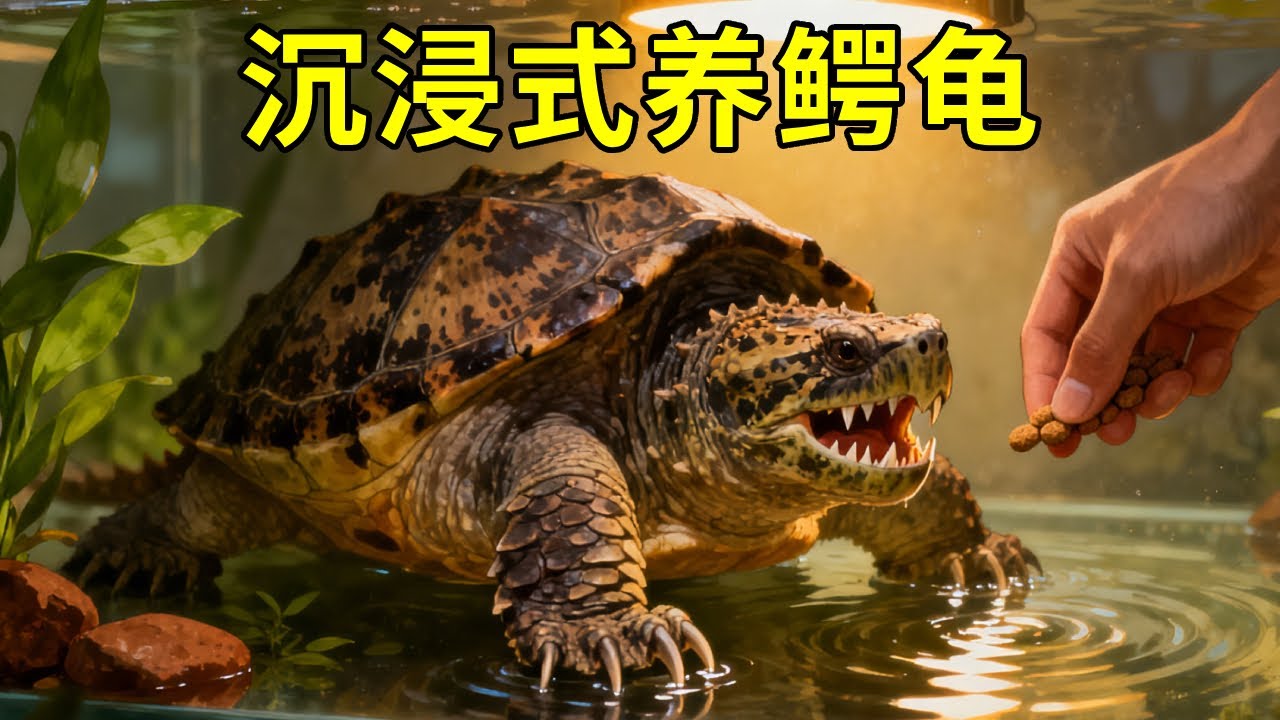 沉浸式养鳄龟，养一只远古的鳄龟是什么体验，甚至比我年龄还大！【天野侠】