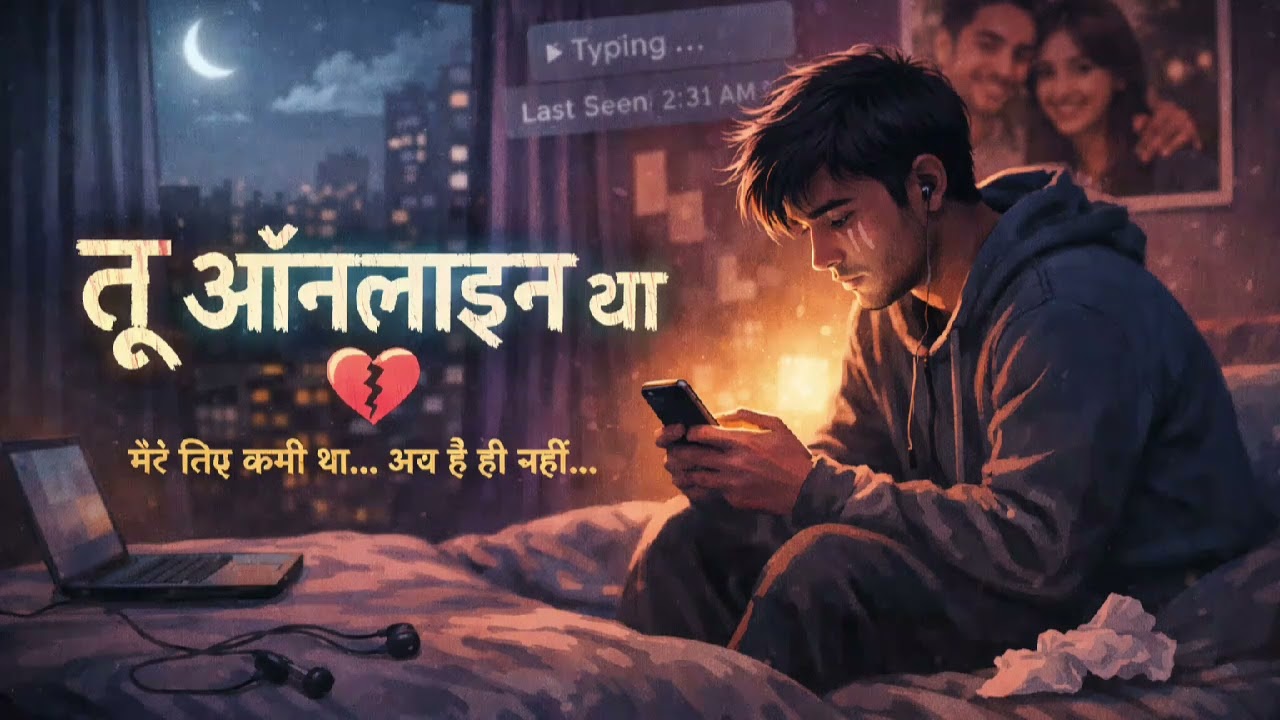 💔 Viral :तू ऑनलाइन था… पर मेरे लिए नहीं | New Sad Lofi Song 2026 😔🎧
