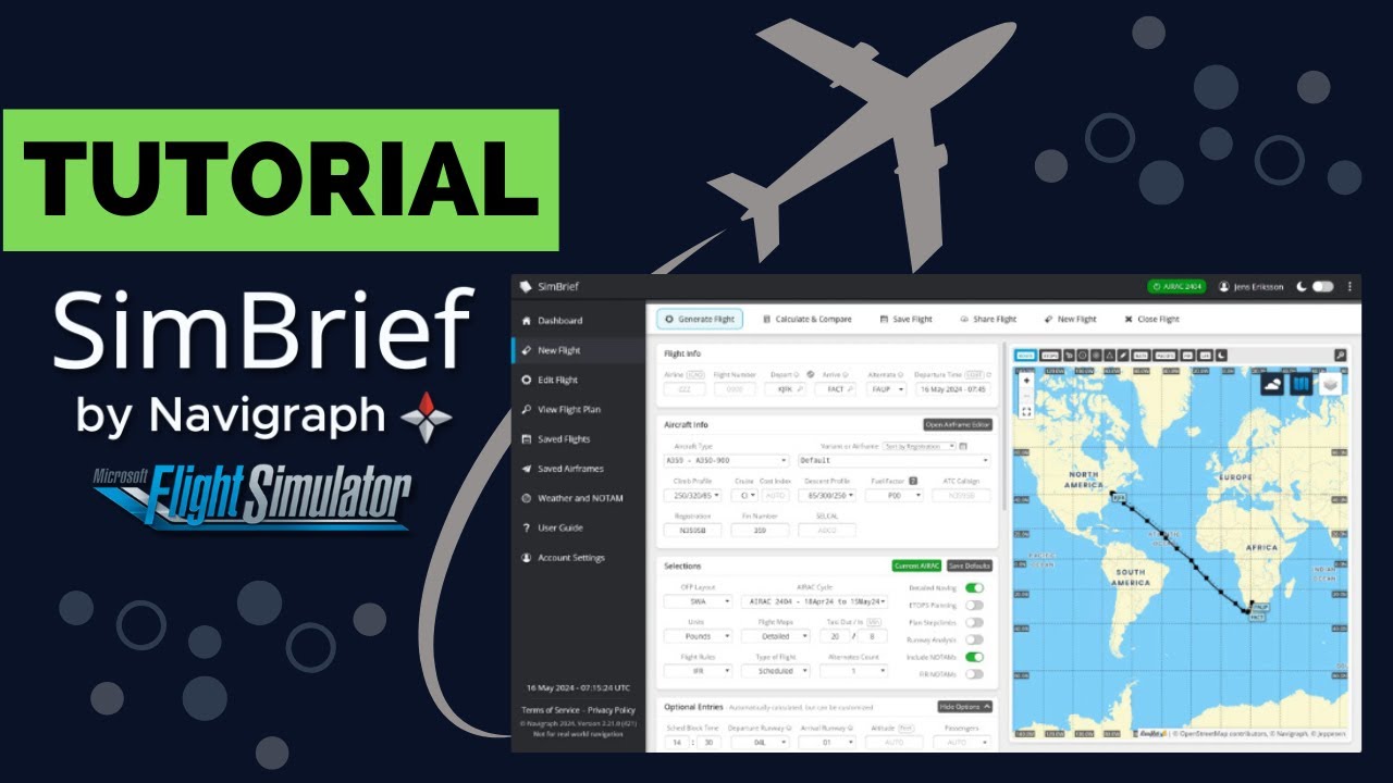 TUTORIAL SIMBRIEF - Como cargar plan de vuelo en Flight Simulator 2020