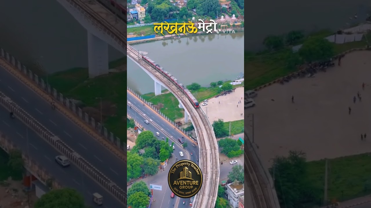Lucknow Metro Arial View 🚈🚇#lucknowmetro #metro #upmrc #lmrc #lucknowmetronews #metroupdate