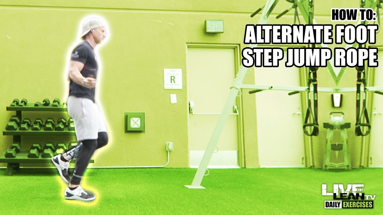 How To Do An ALTERNATE FOOT STEP JUMP ROPE | Exercise Demonstration Video and Guide