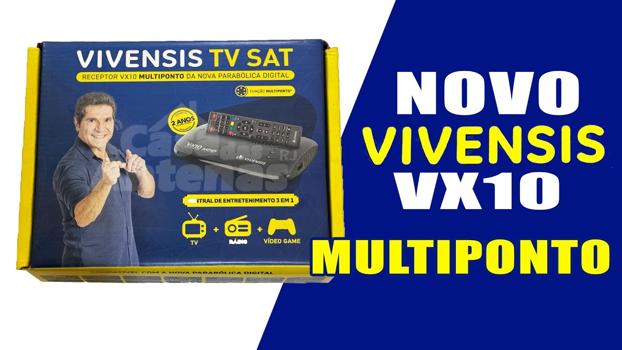 CHEGOU O NOVO RECEPTOR VIVENSIS VX10 COM FUNÇÃO MULTIPONTO - PERFEITO PRA INSTALAÇÃO COLETIVA