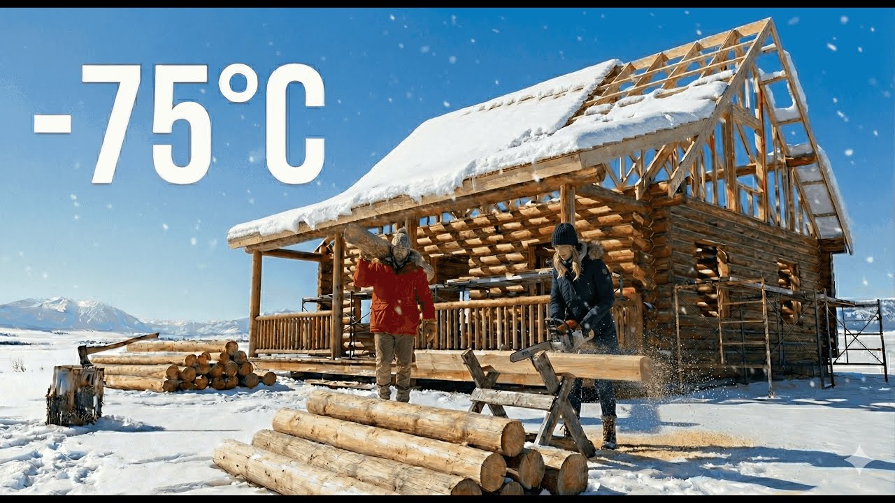 AMAZON FULL BUILD Log Cabin – Couple Builds a Rustic Tiny Home Using Only Hand Tools