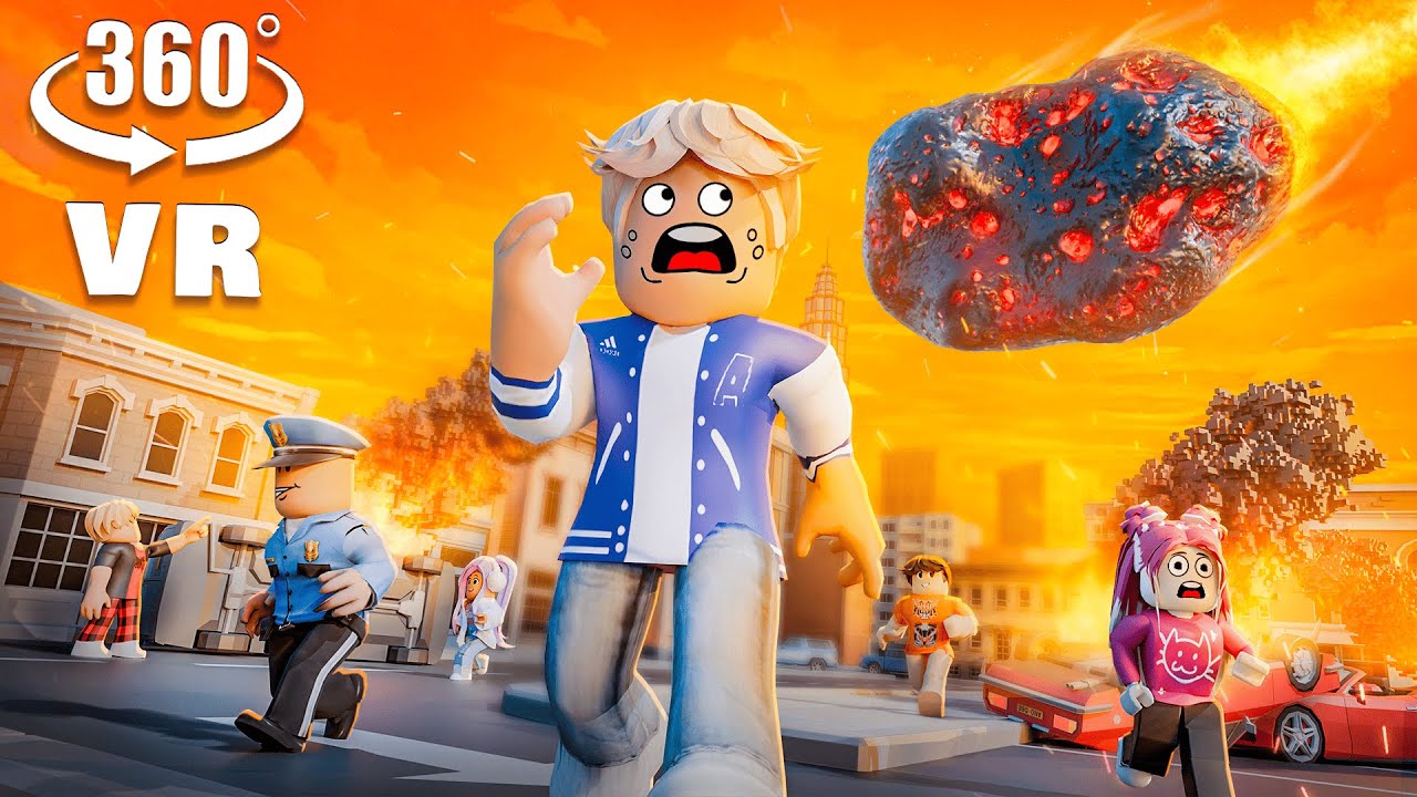 360° VR - Meteor DESTROYED Our City (Roblox RP)