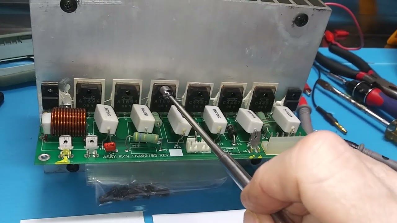 Warhead amp video 12. NPN & PNP high power transisters tested good