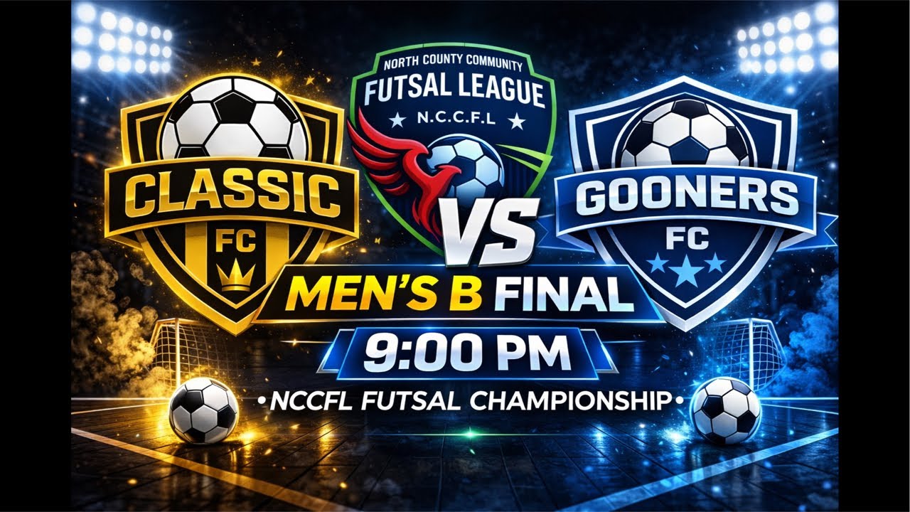 Classic FC vs Gooners FC | Men’s B Final | NCCFL Futsal Championship