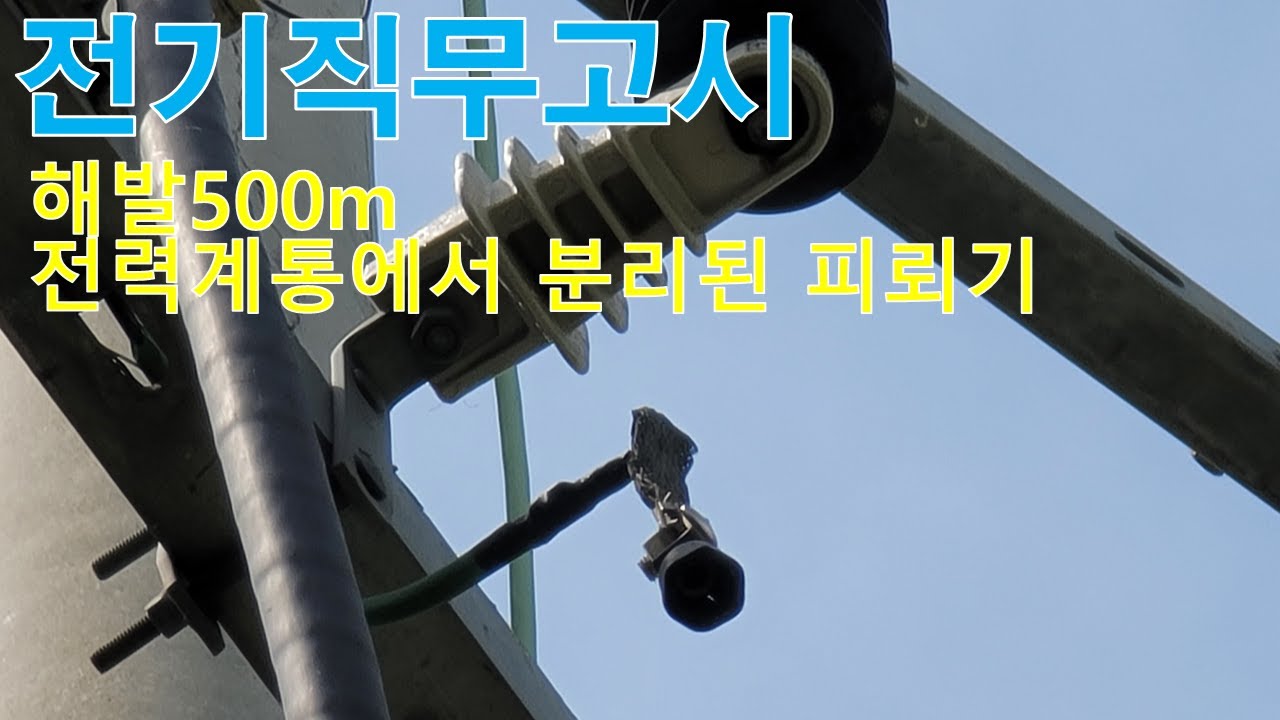 [전기직무고시] 해발 500m 전력계통에서 분리된 피뢰기