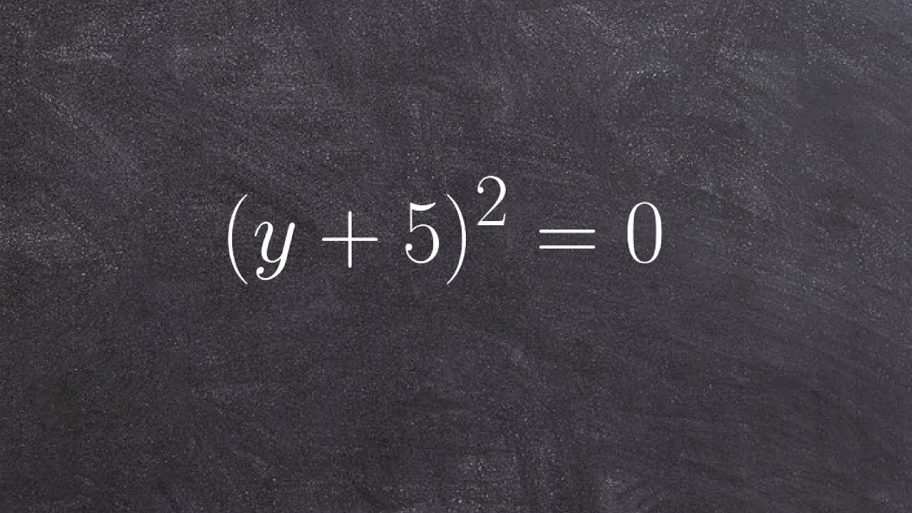 Solve the equation by using the square root property