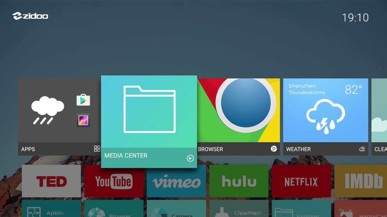 x7 4K video play zidoo tv box 4k UHD HDR android tv box media player 2G+8G