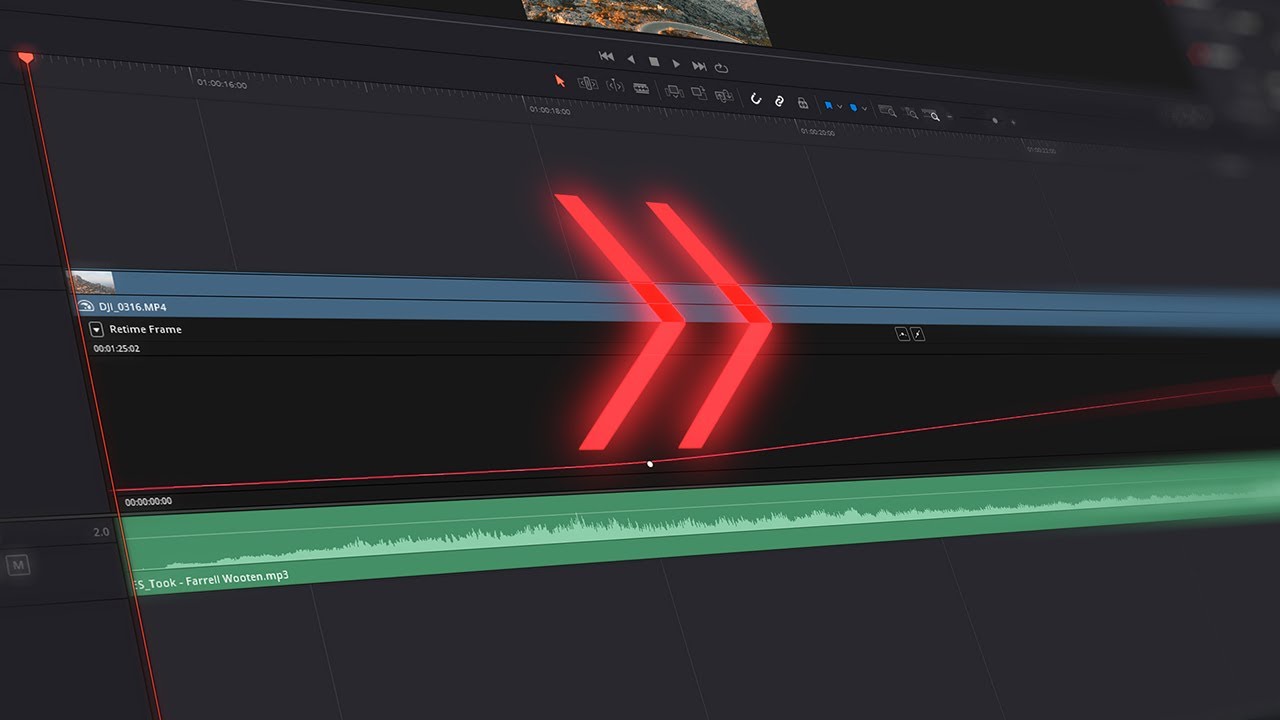 Ускорение Видео и Time Remapping в Davinci Resolve