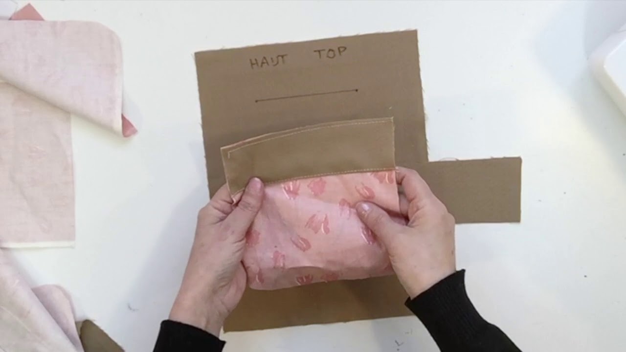La poche passepoillée. Assemblage: coudre un passepoil.