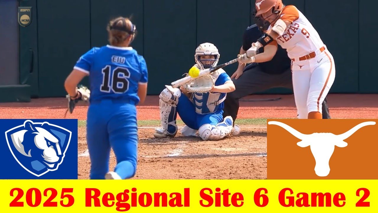 Eastern Illinois vs #6 Texas Softball Game Highlights, 2025 NCAA Regional Site 6 Game 2