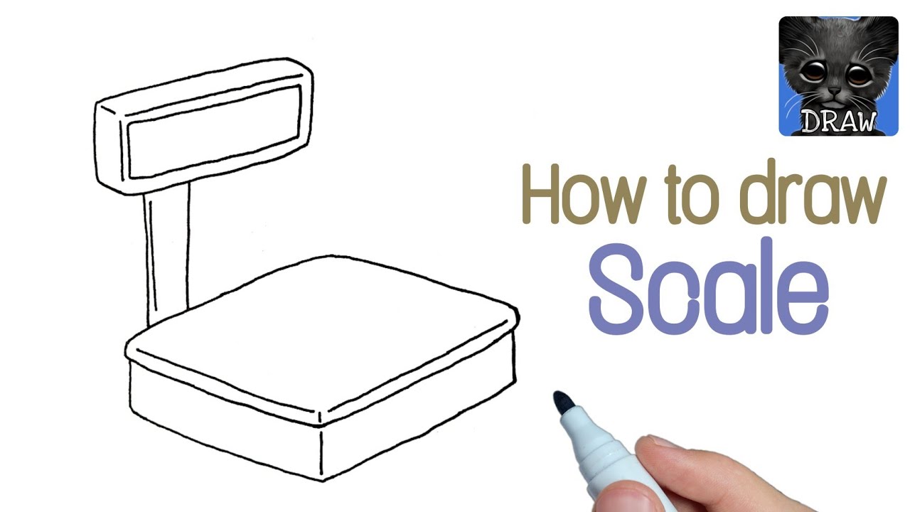 How to Draw a Weight Scale easy | Drawing Scale