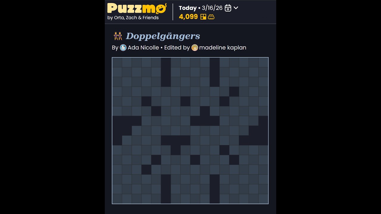 Puzzmo Big Crossword 16/03/2026