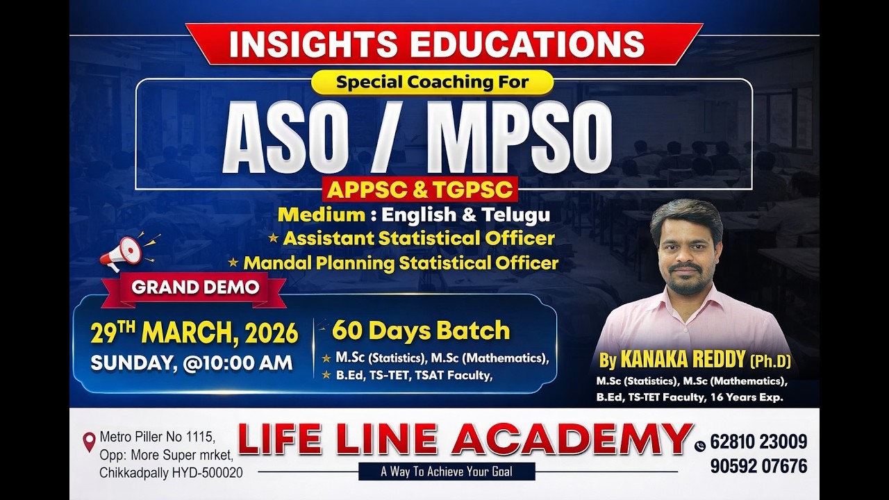 Aso Mpso 251 jobs @INSIGHTSSTATISTICSACADEMY  #STATISTICS #ASO #MPSO #APPSCASO #APPSCMPSO #TGPSCASO